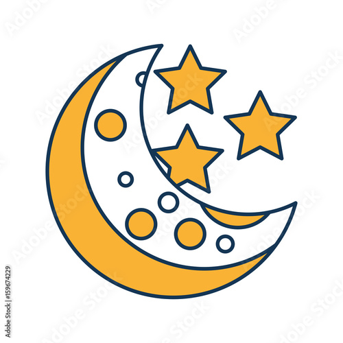 Natural satellite moon icon vector illustration design