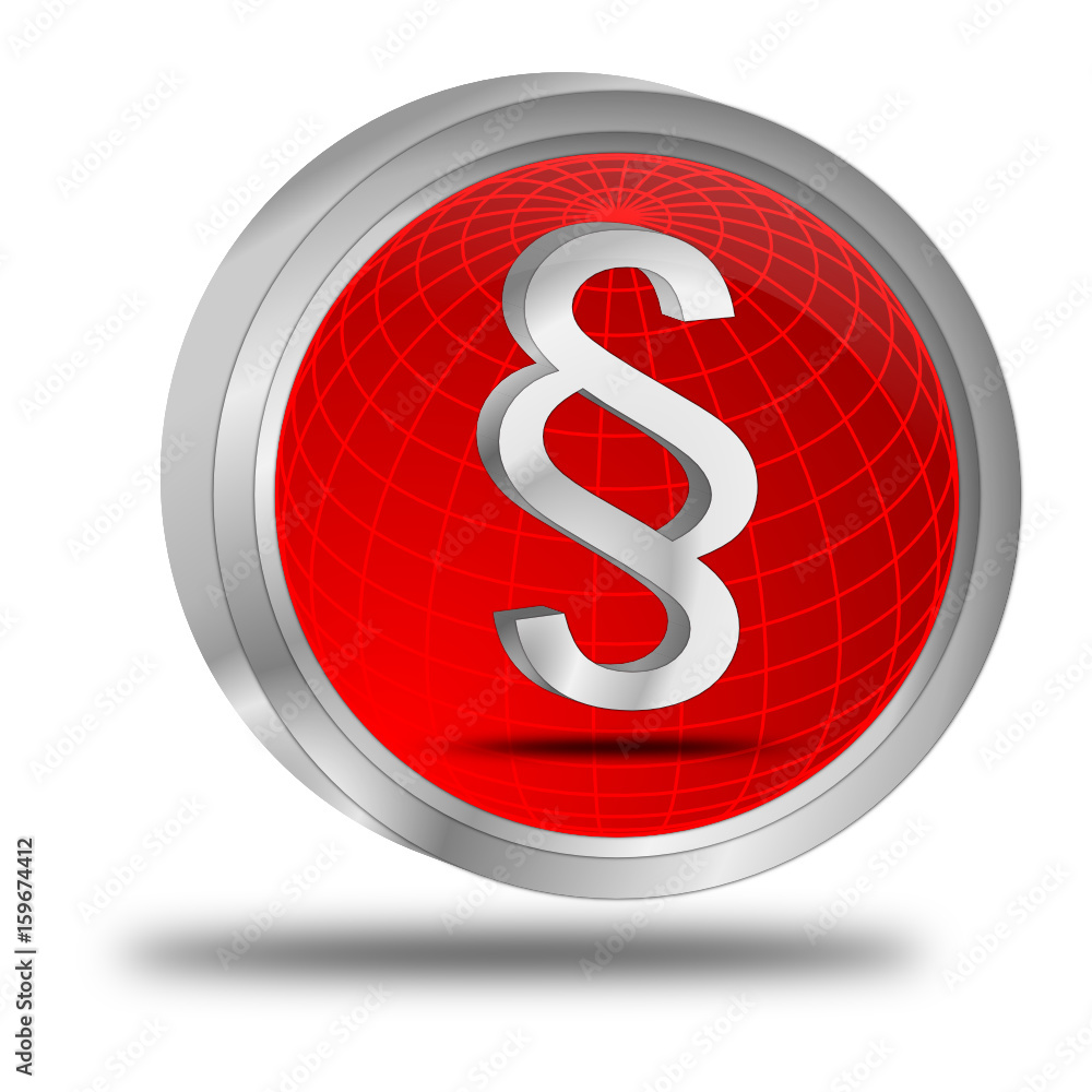 Law paragraph button - 3D illustration Law paragraph button - 3D illustration
