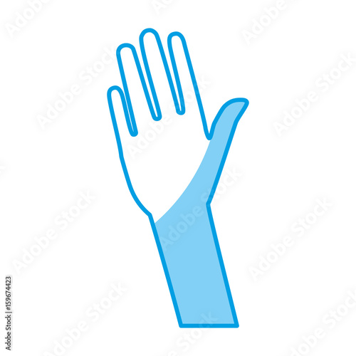 Wallpaper Mural outstretched hand icon  over white background vector illustration Torontodigital.ca