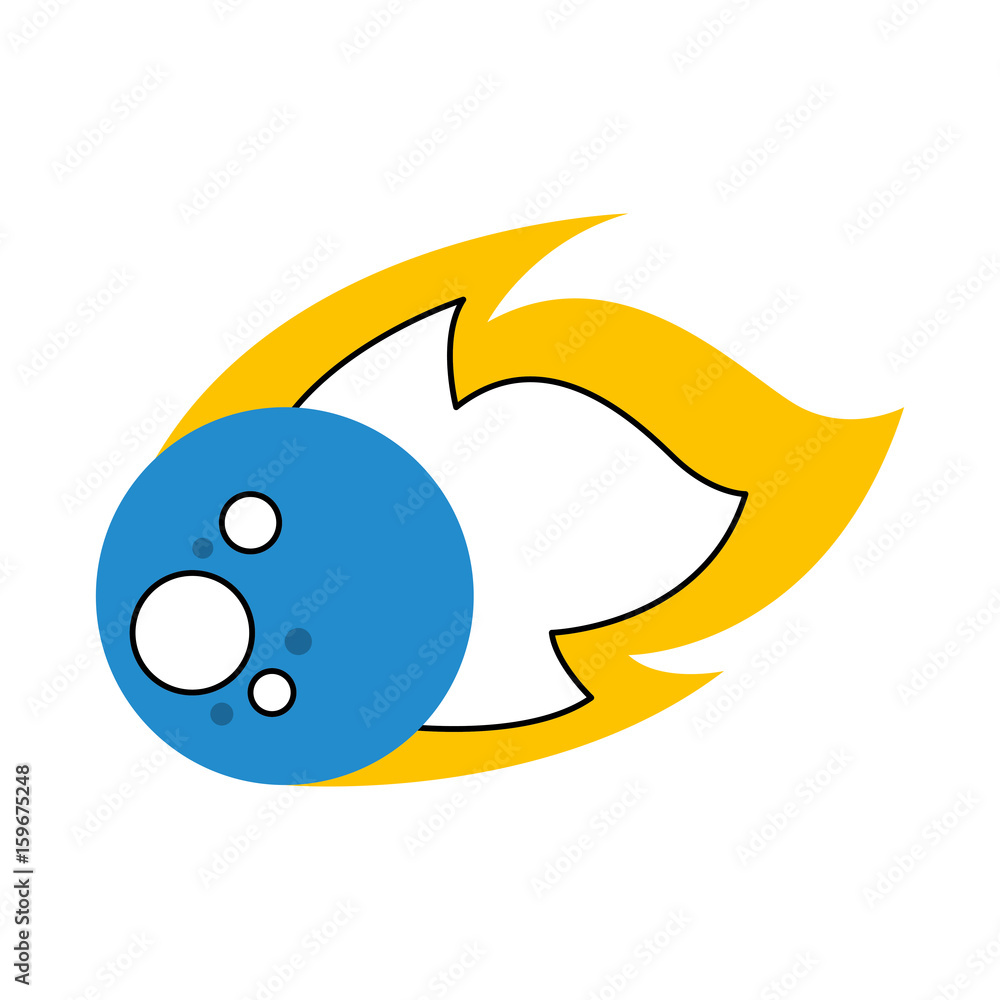 meteorite with stele isolated icon vector illustration design