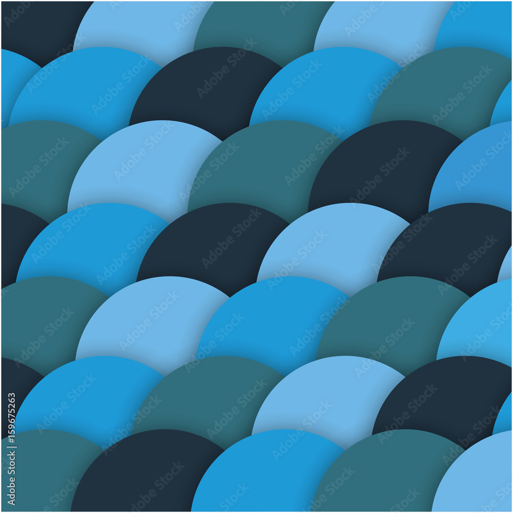 Obraz premium colorful geometric background with circular shapes. vector illustration design