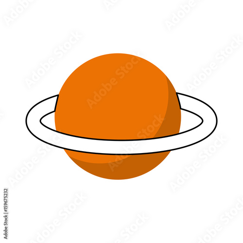 saturn planet isolated icon vector illustration design