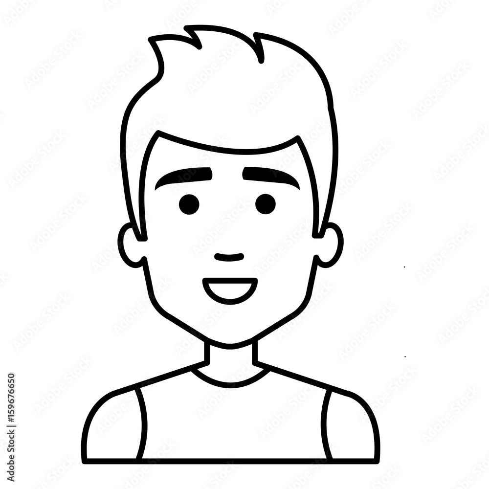 young man avatar character vector illustration design young man avatar character vector illustration design