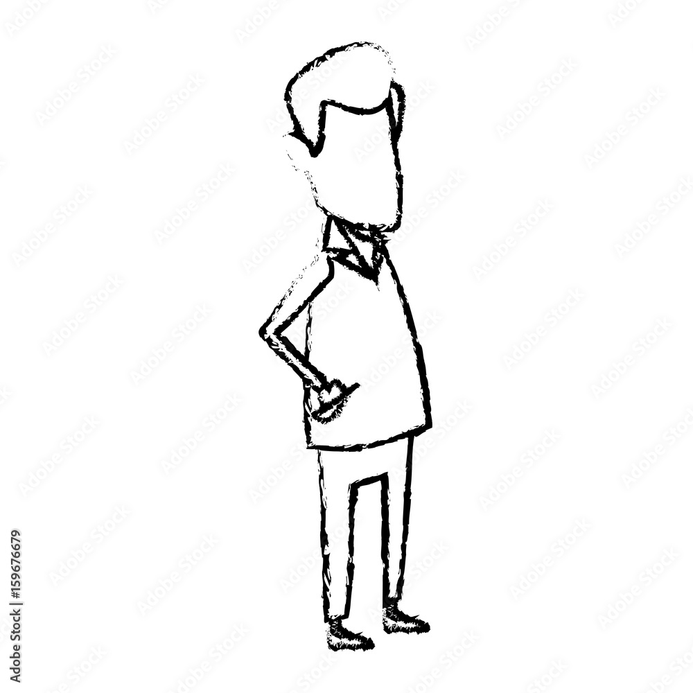 doctor man avatar standing character male icon vector illustration
