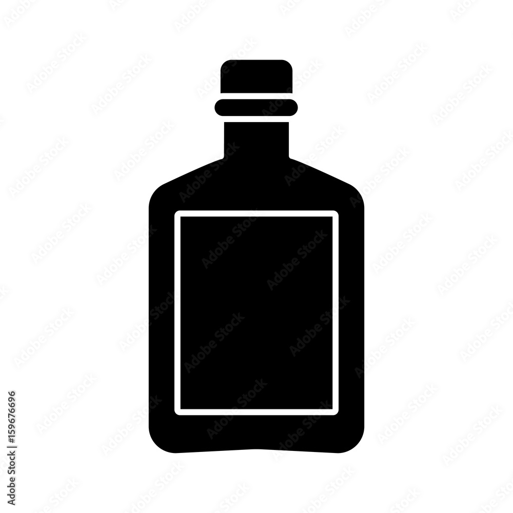 liquor bottle icon over white background vector illustration liquor bottle icon over white background vector illustration