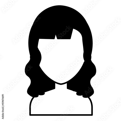 beautiful and young woman shirtless character vector illustration design