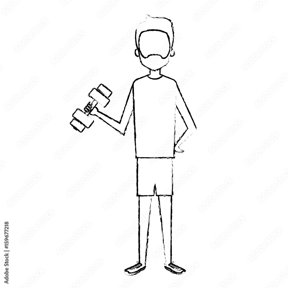 athletic man weight lifting character vector illustration design athletic man weight lifting character vector illustration design