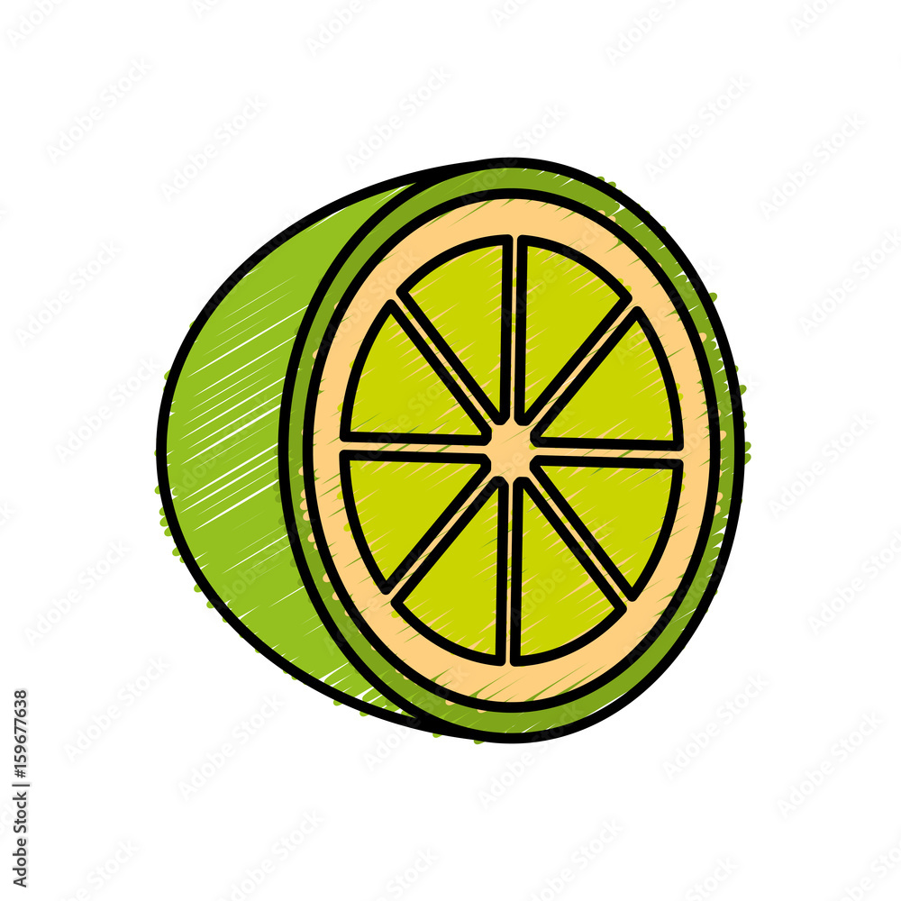 lemon fruit icon over white background colorful design vector illustration