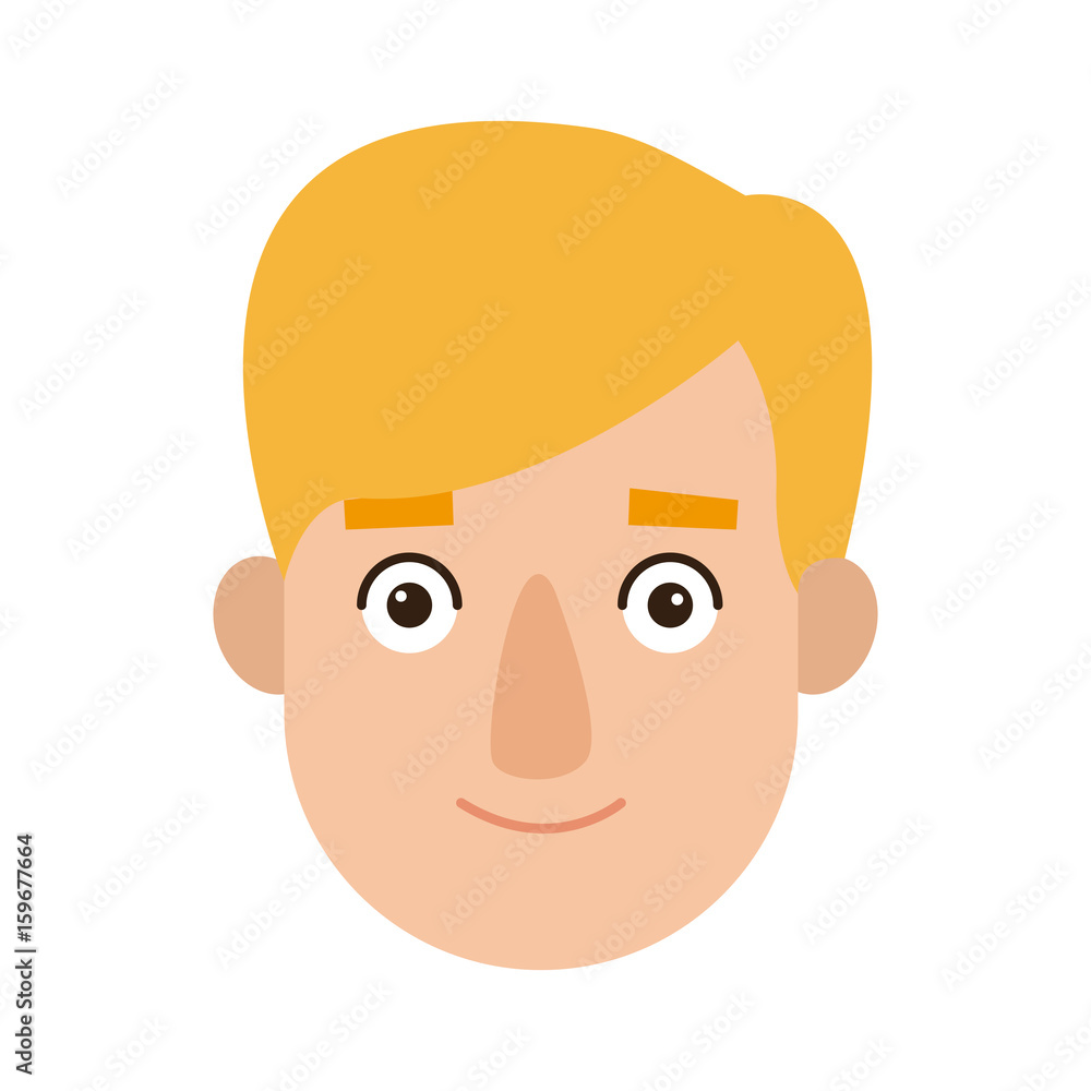 Fototapeta premium man profile cartoon face person character vector illustration