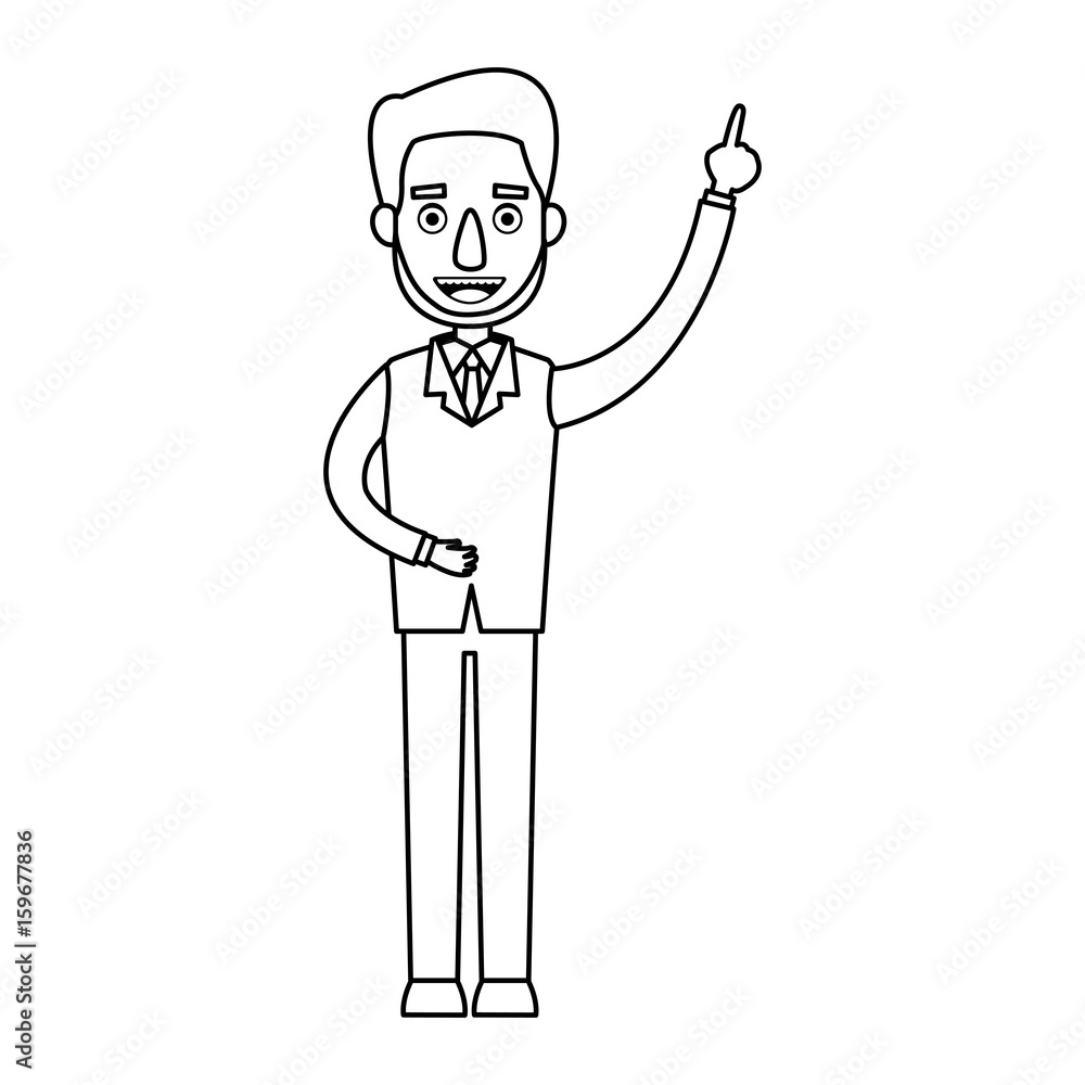 standing man business character professional vector illustration