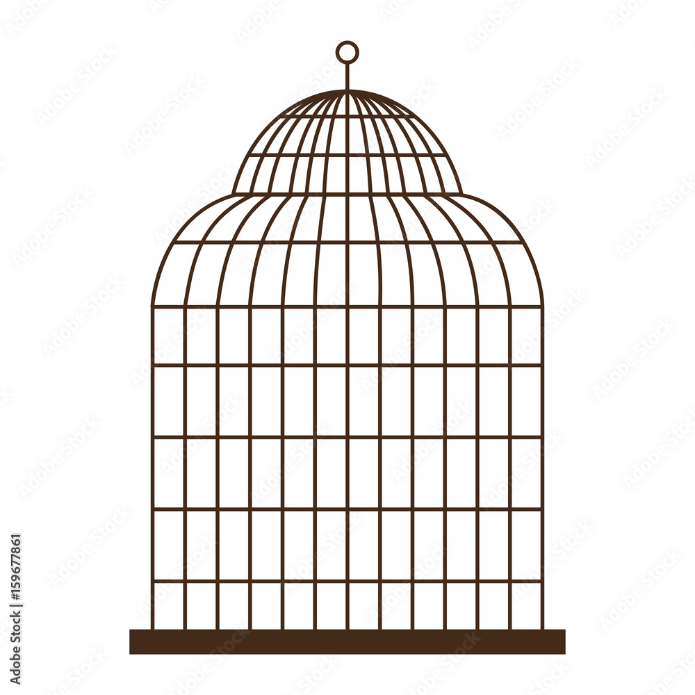 birdcage icon over white background vector illustration birdcage icon over white background vector illustration