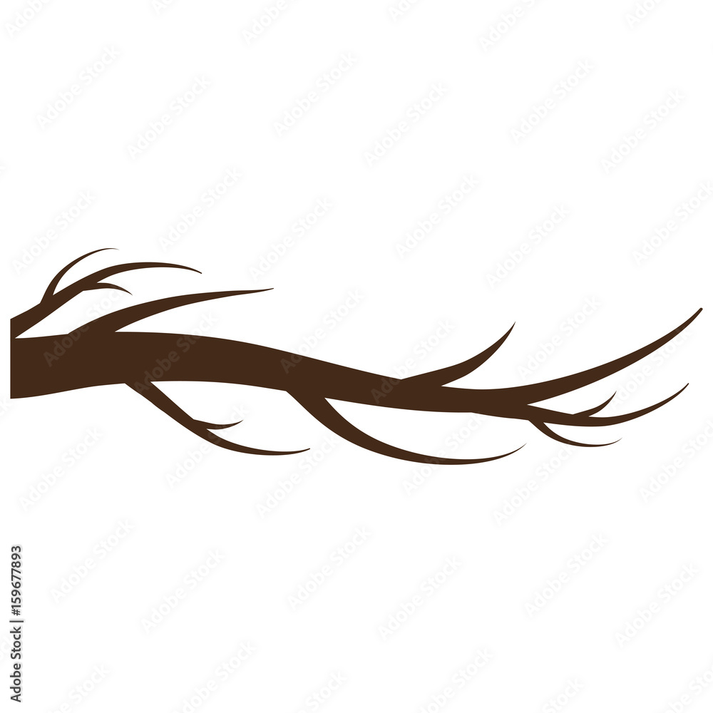 dry branch icon over white background vector illustration dry branch icon over white background vector illustration