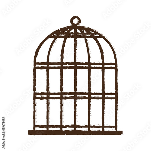 birdcage icon over white background vector illustration