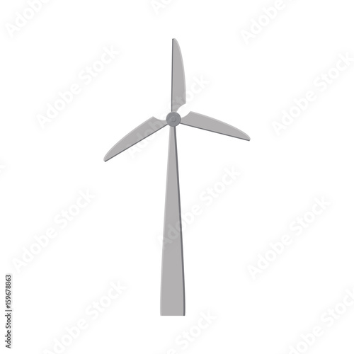 eolic turbine icon over white background vector illustration
