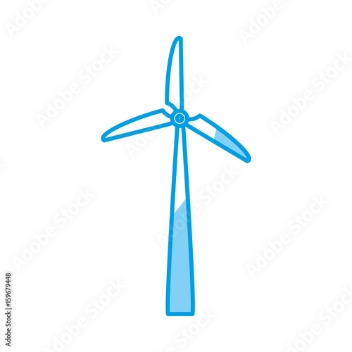 eolic turbine icon over white background vector illustration