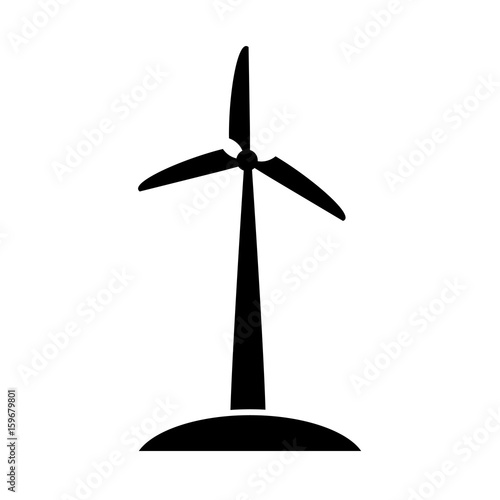 eolic turbine icon over white background vector illustration