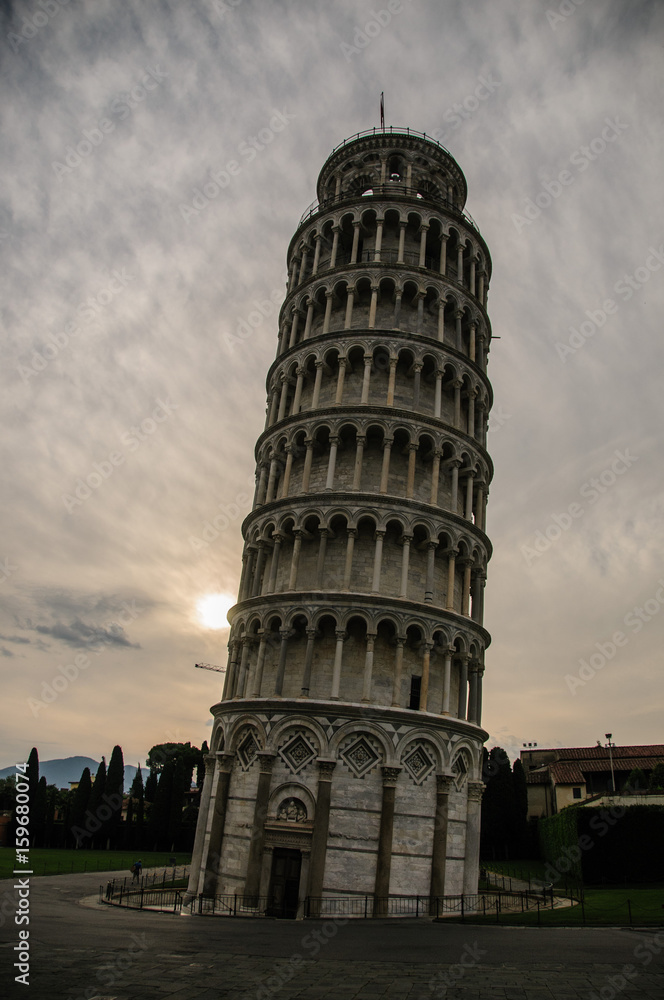 Pisa's Leaning Tower early morning