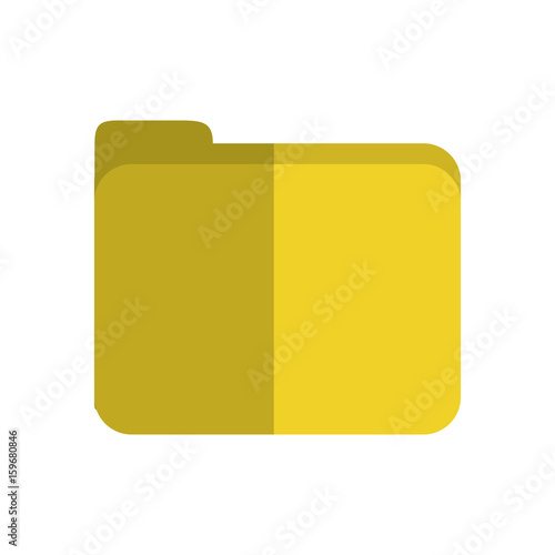 document folder icon over white background colorful design vector illustration