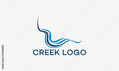 Creek Logo, Wave Logo designs template