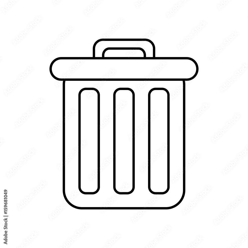 trash icon over white background vector illustration trash icon over white background vector illustration