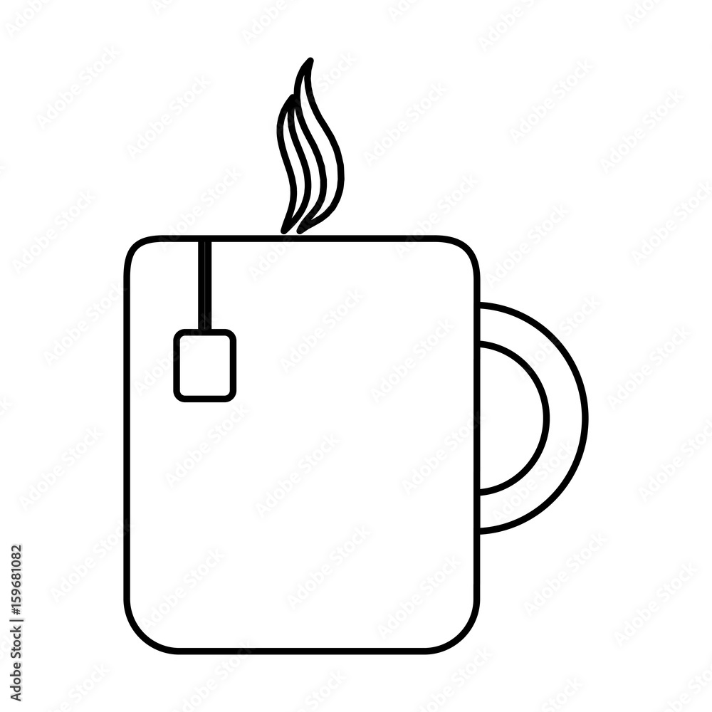 hot coffee mug icon over white background vector illustration hot coffee mug icon over white background vector illustration