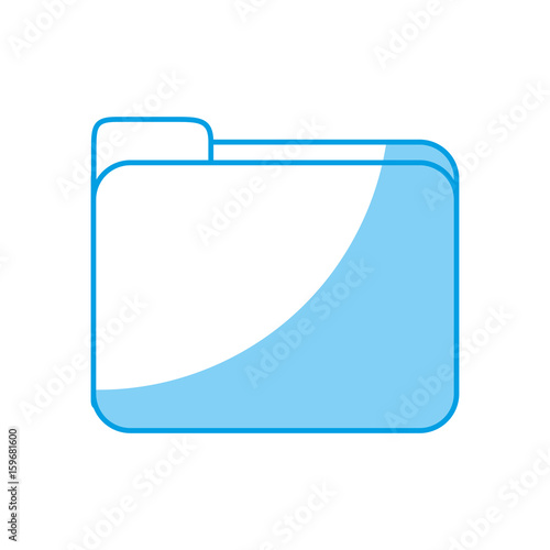 document folder icon over white background vector illustration
