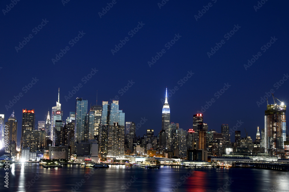 NYC skyline night