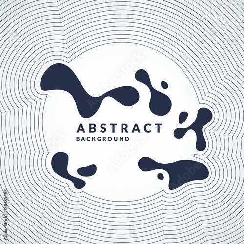 Bright abstract background with a dynamic waves, splash and around in a minimalist style. Vector illustration