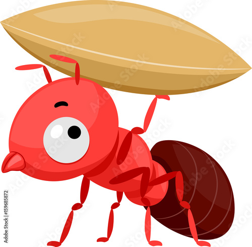 Ant Mascot Carry Grain