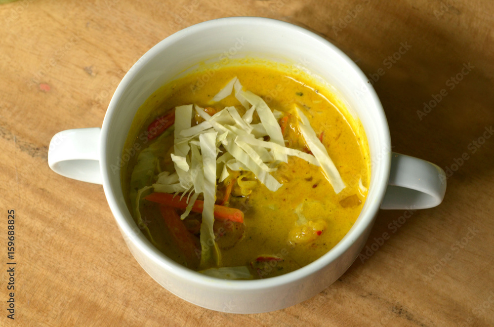 Shrimp rendang curry Asian food photo Shrimp rendang curry Asian food photo