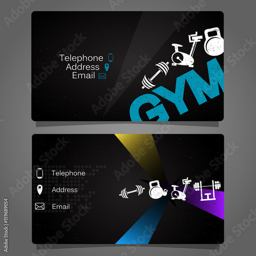Business card for the gym and fitness
