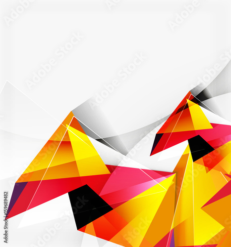 3d triangles and pyramids, abstract geometric vector