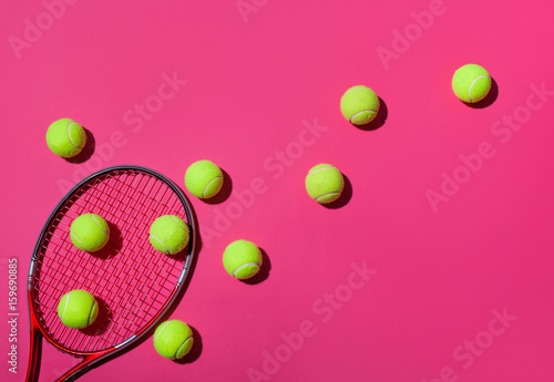 Tennis racket and tennis balls © kegfire
