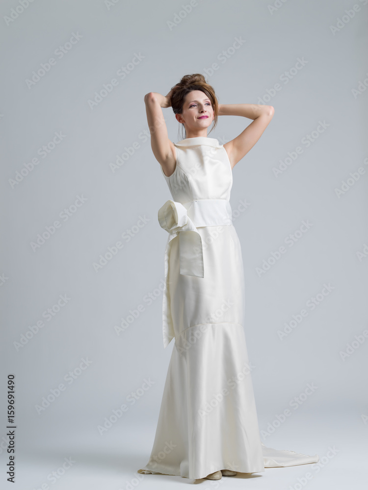 Portrait of beautiful young women in wedding dress Portrait of beautiful young women in wedding dress
