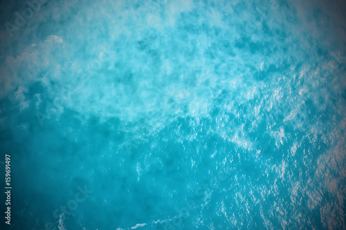 Fototapeta Naklejka Na Ścianę i Meble -  Top view of the blue sea, background. Toned