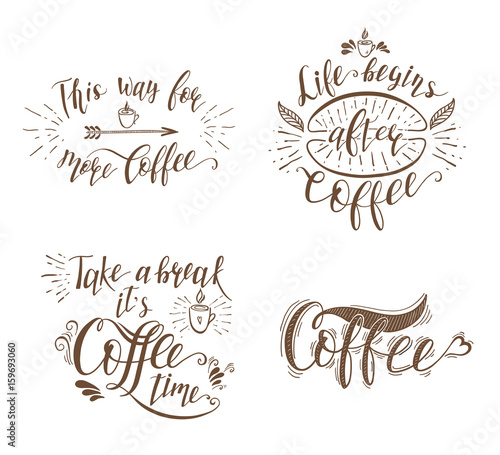 Set of Quotes for coffee.