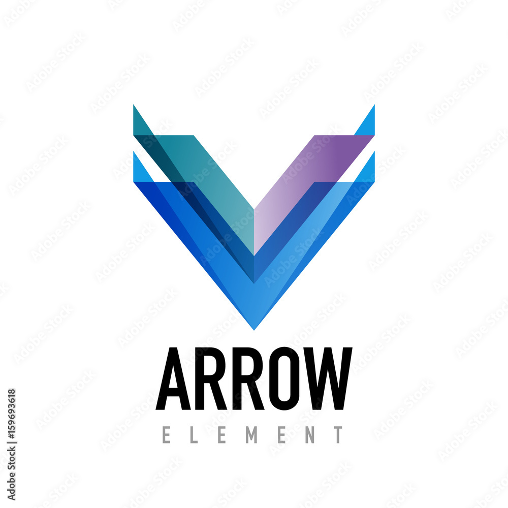Vector arrow geometric design logo Vector arrow geometric design logo