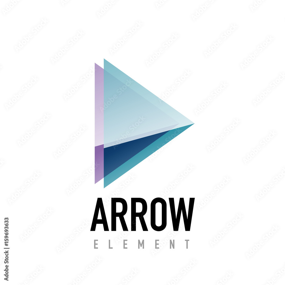 Vector arrow geometric design logo Vector arrow geometric design logo
