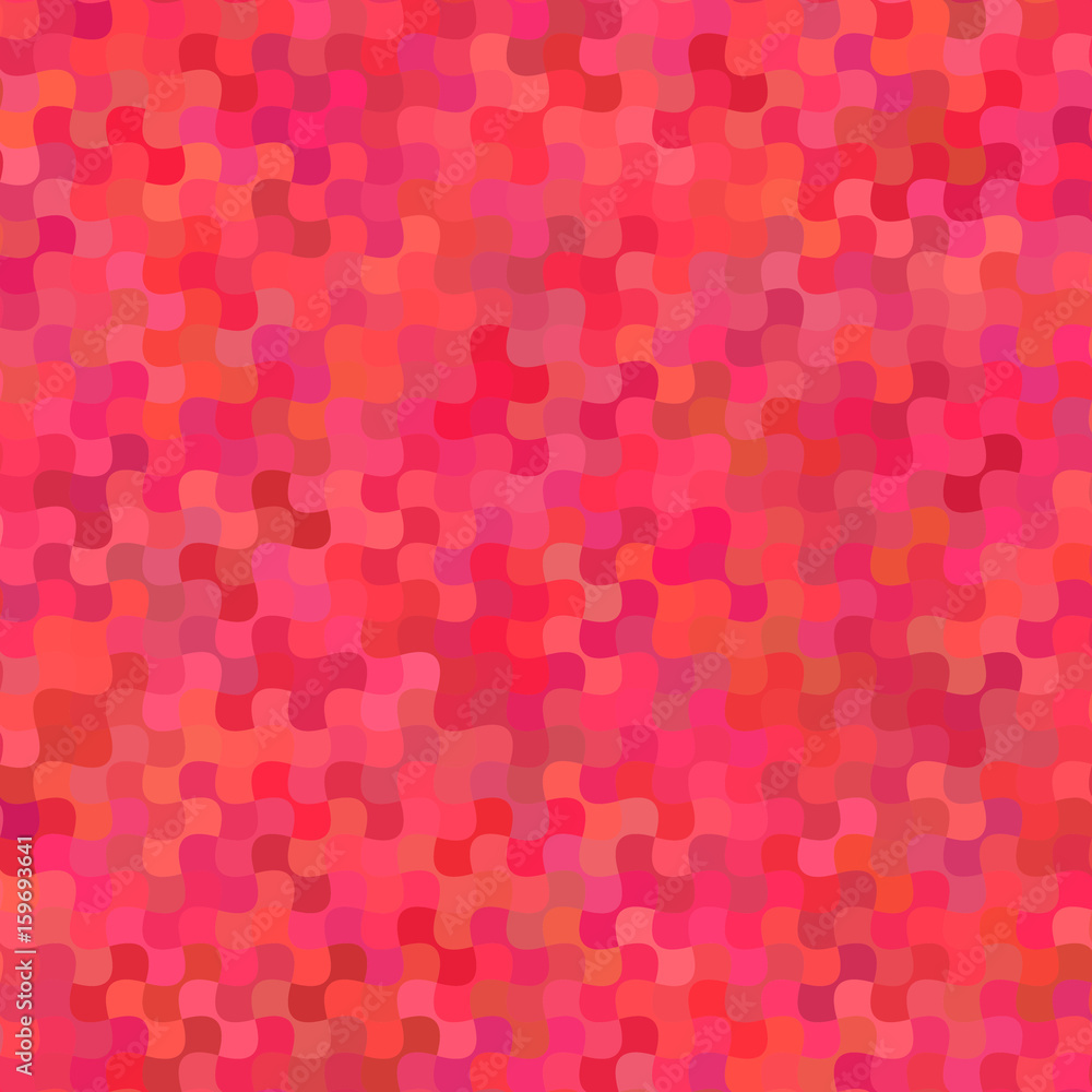 Red curved shape mosaic pattern background design Red curved shape mosaic pattern background design