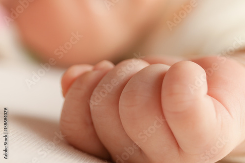 Infant hand close up