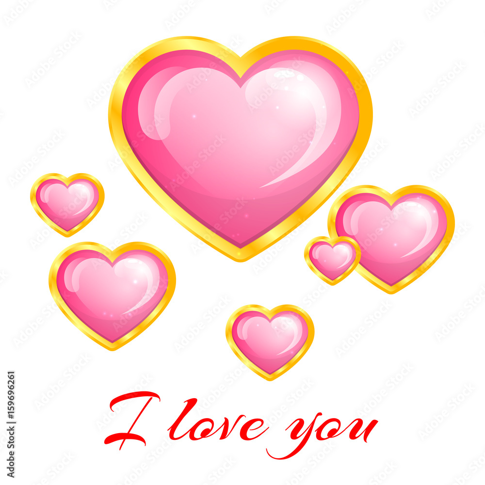Heart in a gold frame Heart in a gold frame