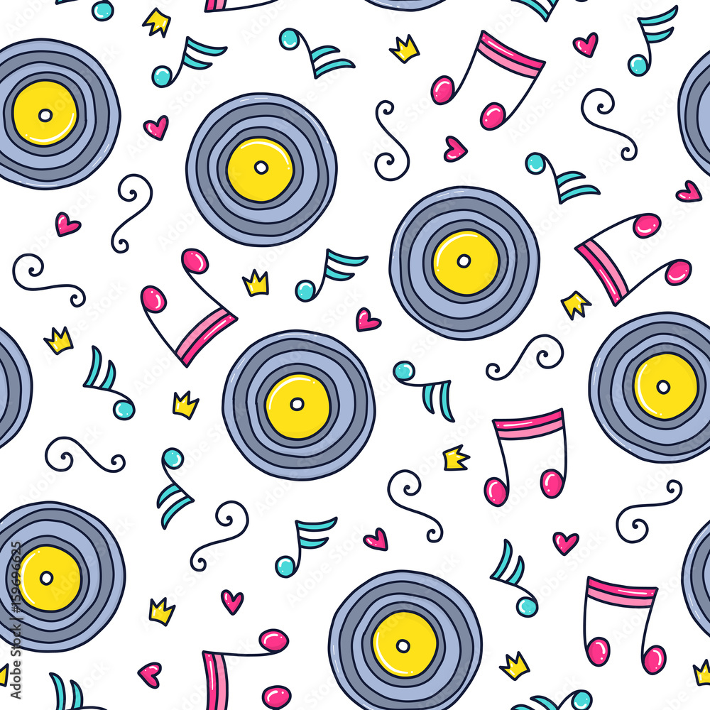 Doodles cute seamless pattern Doodles cute seamless pattern