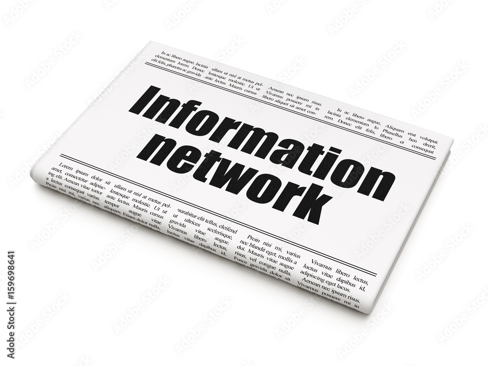 Information concept: newspaper headline Information Network Information concept: newspaper headline Information Network