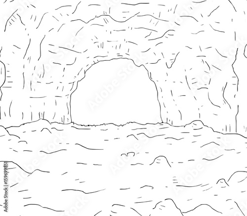 cave rock illustration