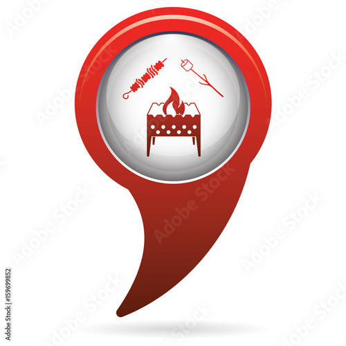 Brazier, zephyr and kebab icon