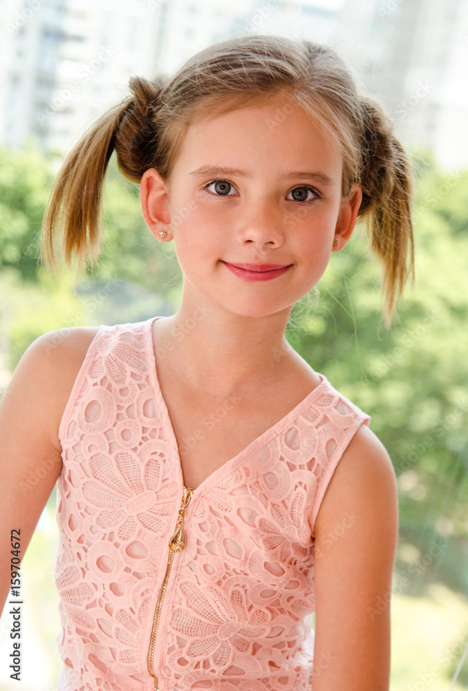Portrait of adorable smiling little girl child Portrait of adorable smiling little girl child