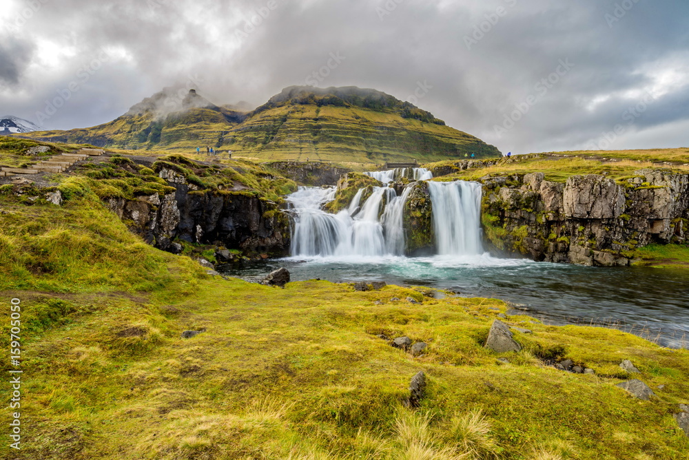 Kirkjufellsfoss waterfall in Iceland Kirkjufellsfoss waterfall in Iceland