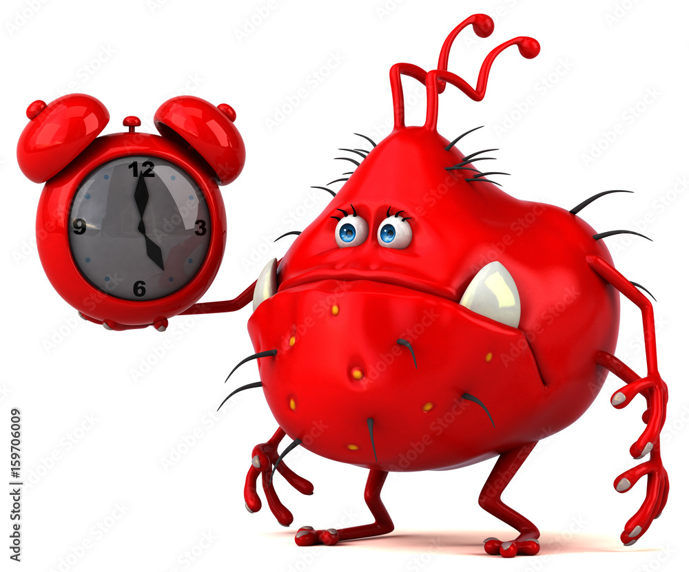 Fototapeta premium Fun germ - 3D Illustration