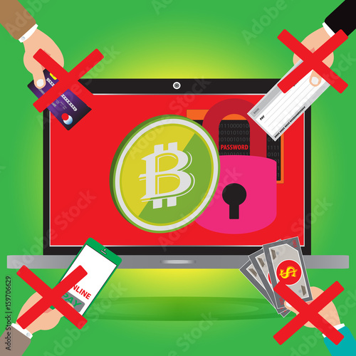 Ransomware wannacry hacker and encrypted files of lock folder and ask bitcoin money only