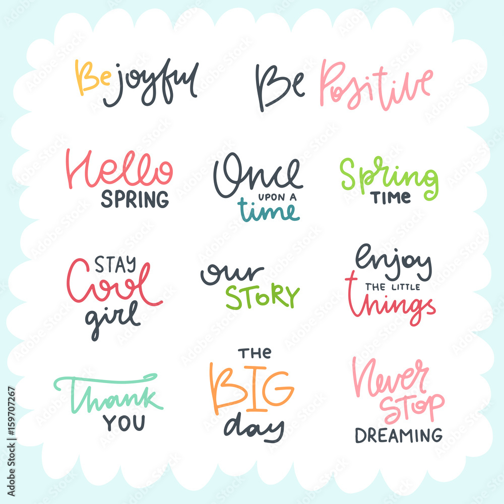 Cute lettering collection Cute lettering collection